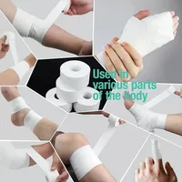 1Roll 10m Self Adhesive Bandage Medical Waterproof Cotton Elastic Protective Bandage Sport Trainer Joint Strain Injury Wrap Tape