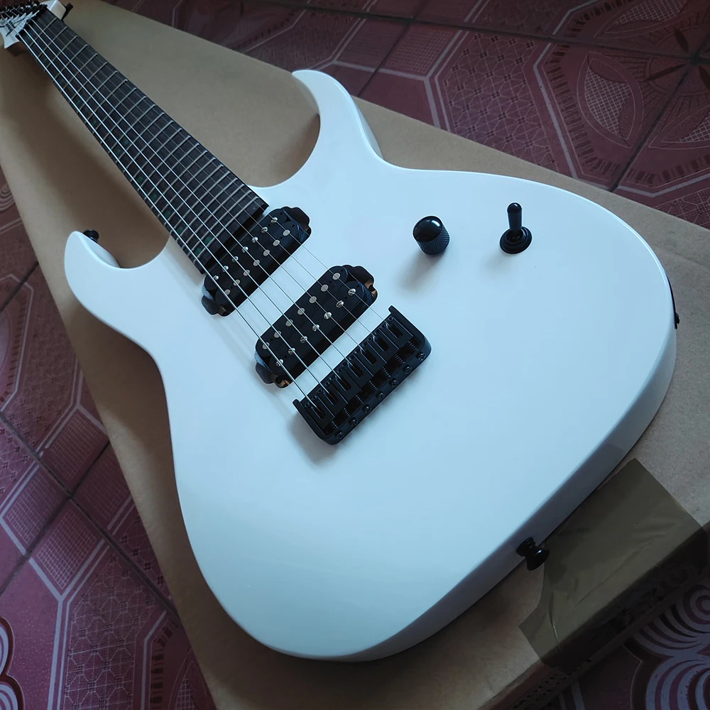 

High quality Ib ana 7-string white electric guitar, neck five-piece maple, in stock, fast shipping