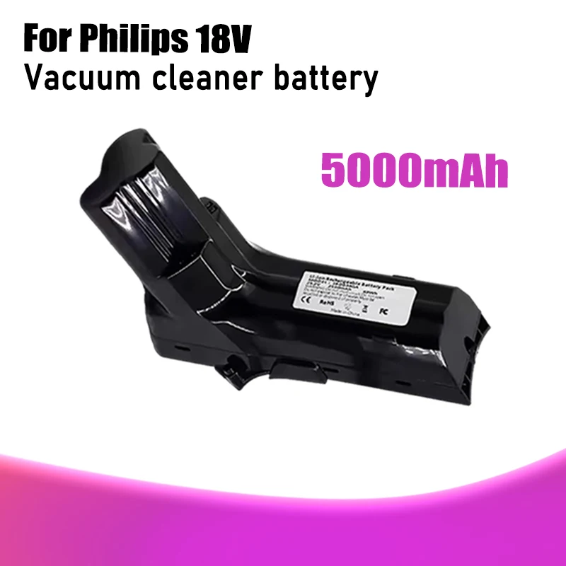 Запасная батарея для пылесоса Philips, 18В 5000мАч, совместима с FC6812/01 FC6813/01 FC6718/01 FC6721/01 FC6722/01