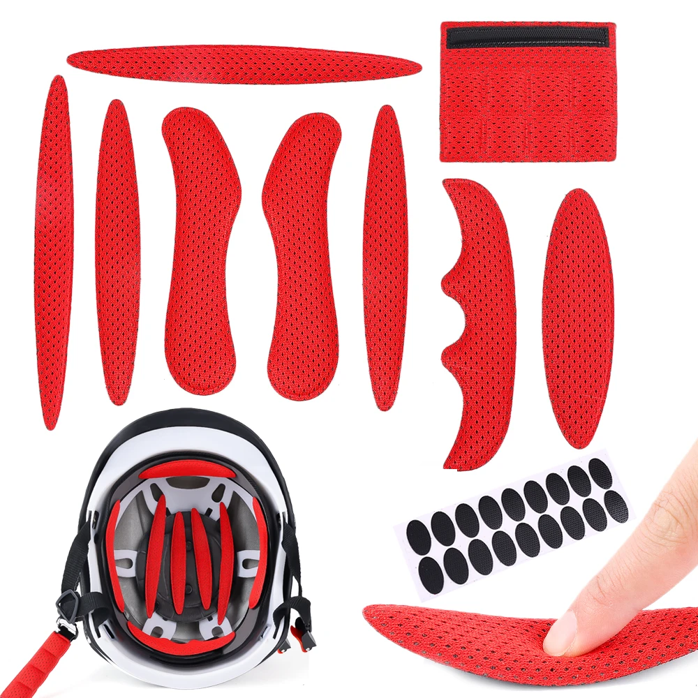 

Helmet Inner Padding Kits Lining Pads Foam Sponge Pads Kits Sealed Outdoor Sports Motorcycle Bicycle Cycling Helmet Accessories