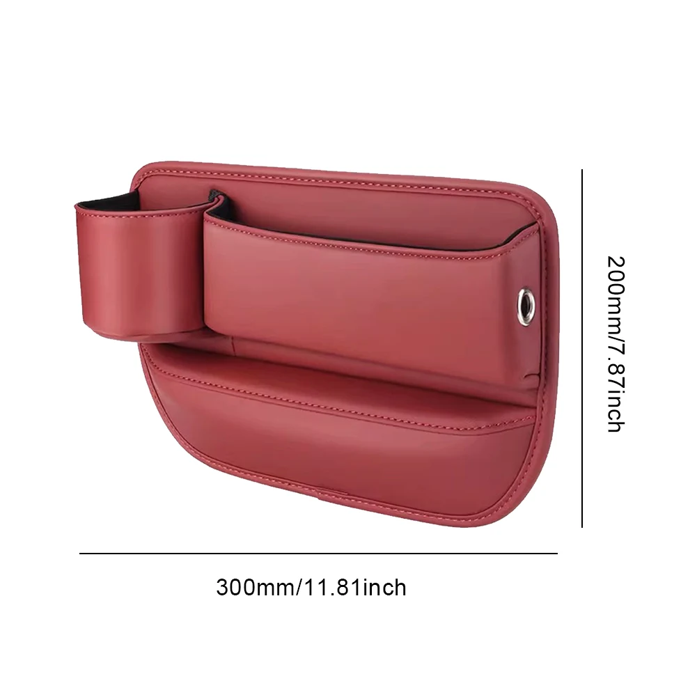 منظم مقعد السيارة، جيب تخزين داخلي للسيارة من الجلد، منظم شق المقعد الداخلي للسيارات، حقيبة تخزين حشو الشقوق #5