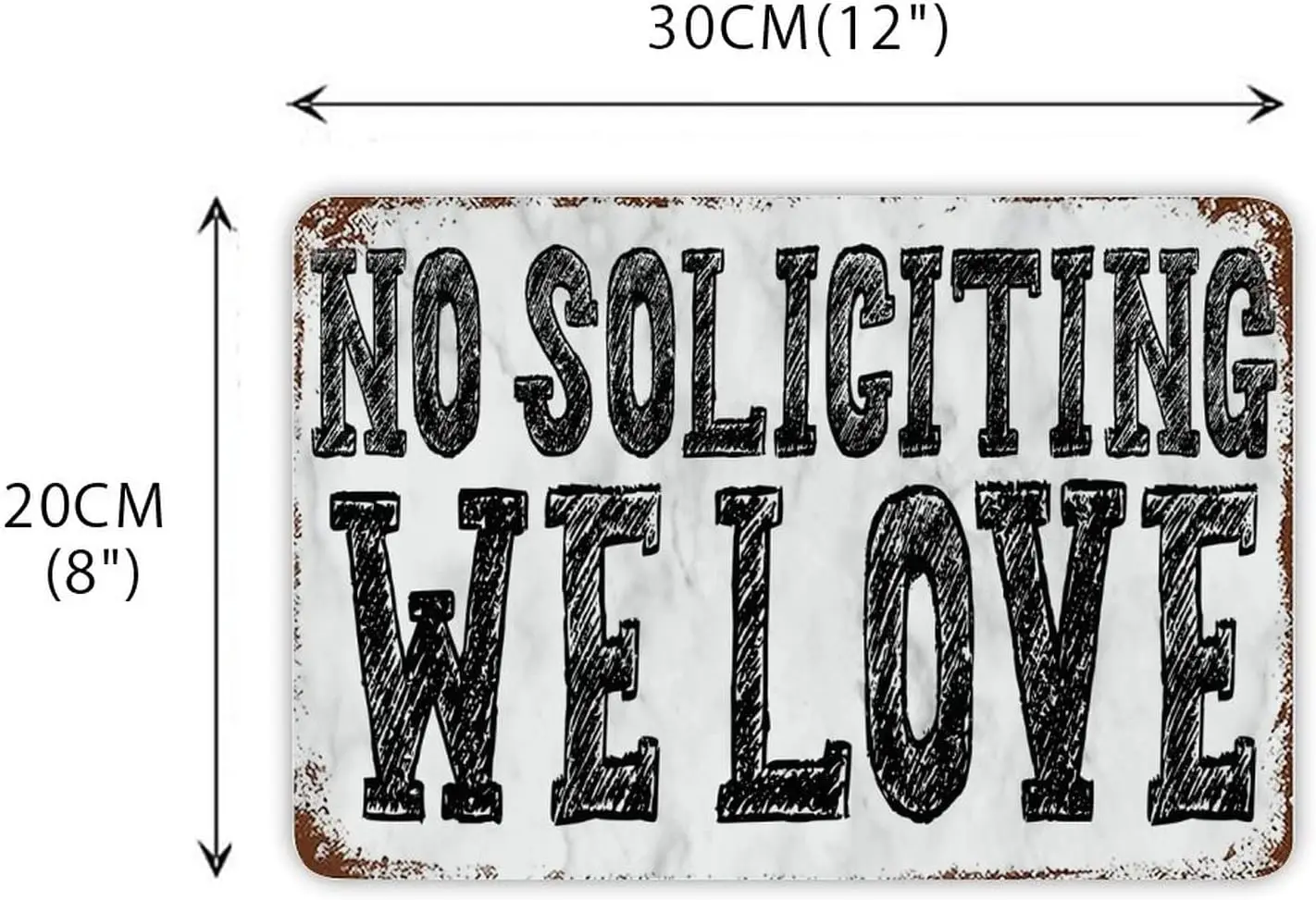 Motivational Family Prints Signs Tin Sign No Soliciting We Love Metal Plaque Scripture Wall Art Southern Style Art