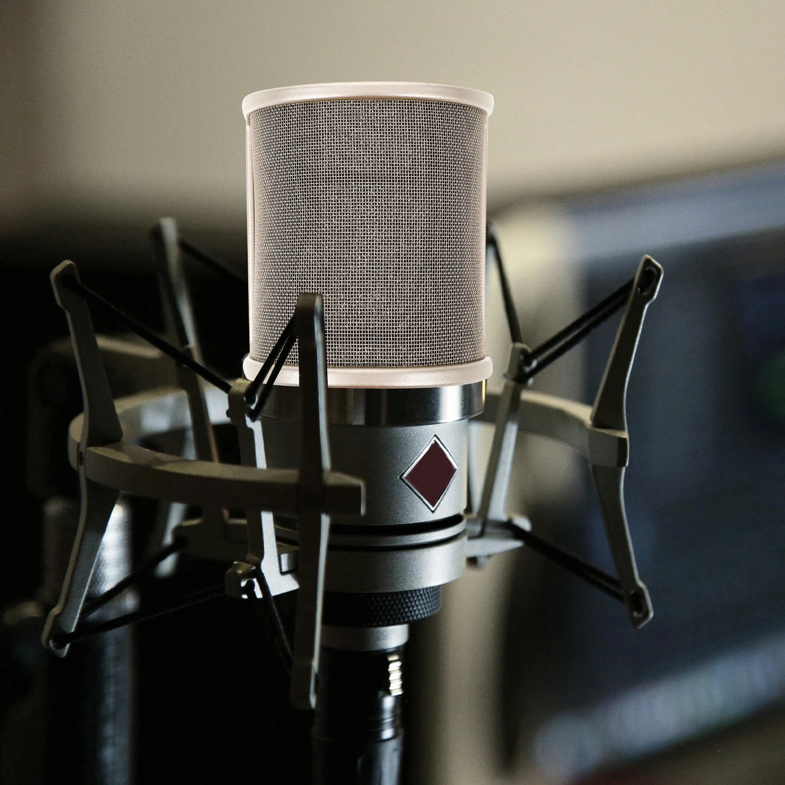 

U Shaped Mic Wind Screen Pop Filter Noise Reduction Microphone Shield Mesh Cover Windproof Replacement for Studio Use