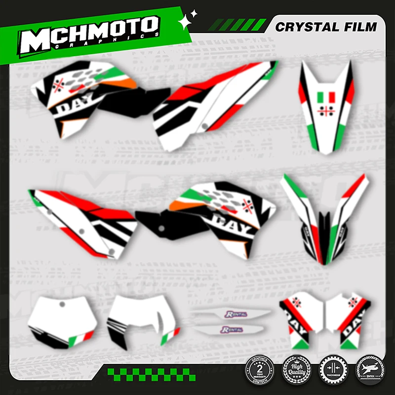 

MCHMFG Motorcycle Fairing Graphics Background Decal Sticker for KTM SX SXF 2007 2008 2009 2010 EXC XCW 2008 2009 2010 2011