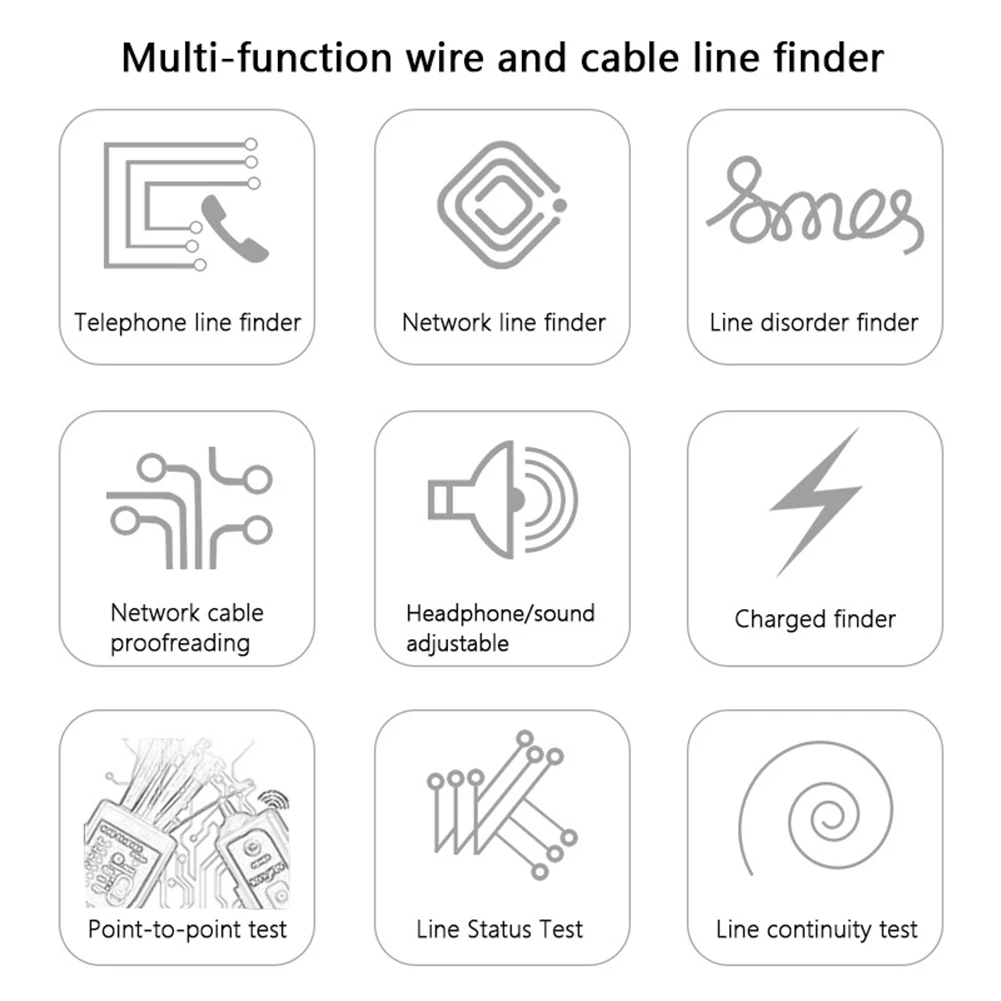 

Professional LAN Network Cable Tracker Tester Line Finder Telephone Wire Tracer