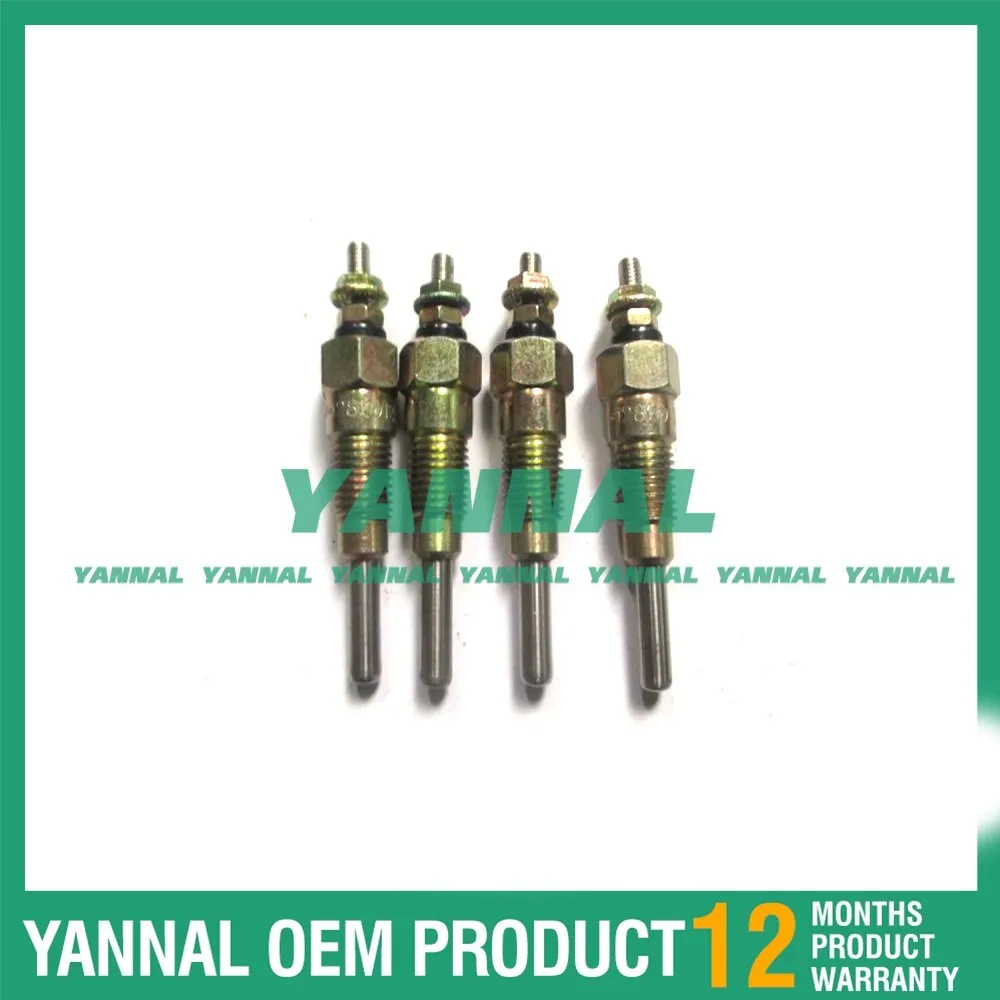 

4PCS 4TNE98 Glow Plug 11065-T8200 For Yanmar 4D94E 4D98E Diese Engine