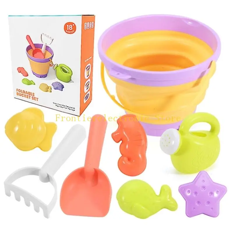 G8DB Colorful Beach Toy Set For Kids Durable ABS Sand Play Tools Outdoor Fun
