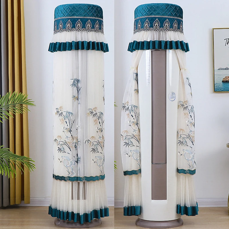 

Vertical Cylinder Air Conditioner Cover Dustproof Fabric Cabinet pe ible with New Models by Ge Midea Lace Material