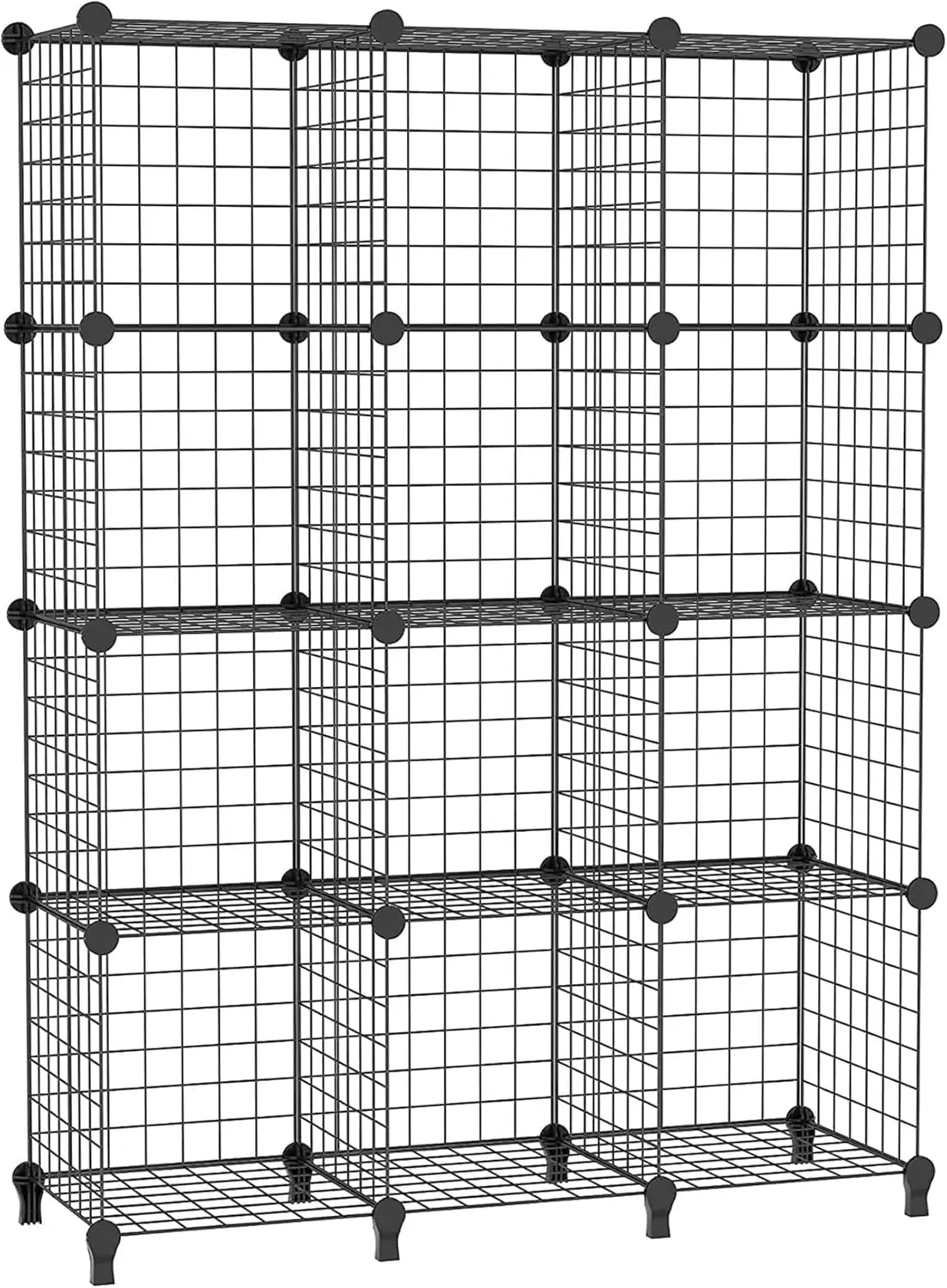 

Wire Cube Storage Organizer, Closet Organizers and Storage, Metal 12 Cube Storage Shelves Bookshelf, Portable Closet Clothes