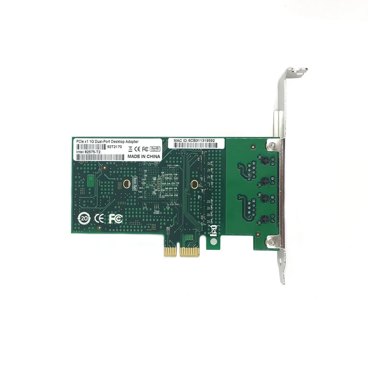 Dual Port PCI-E x1 1Gbps 82576EB E1G42ET/EF E1G44ET Gigabit Server Adapter