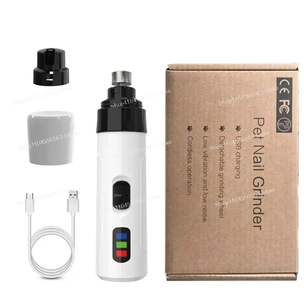 

Малошумная электрическая шлифовальная машинка для ногтей для домашних животных, триммер для кошек и собак, портативный инструмент для полировки с сроком службы батареи 8 часов