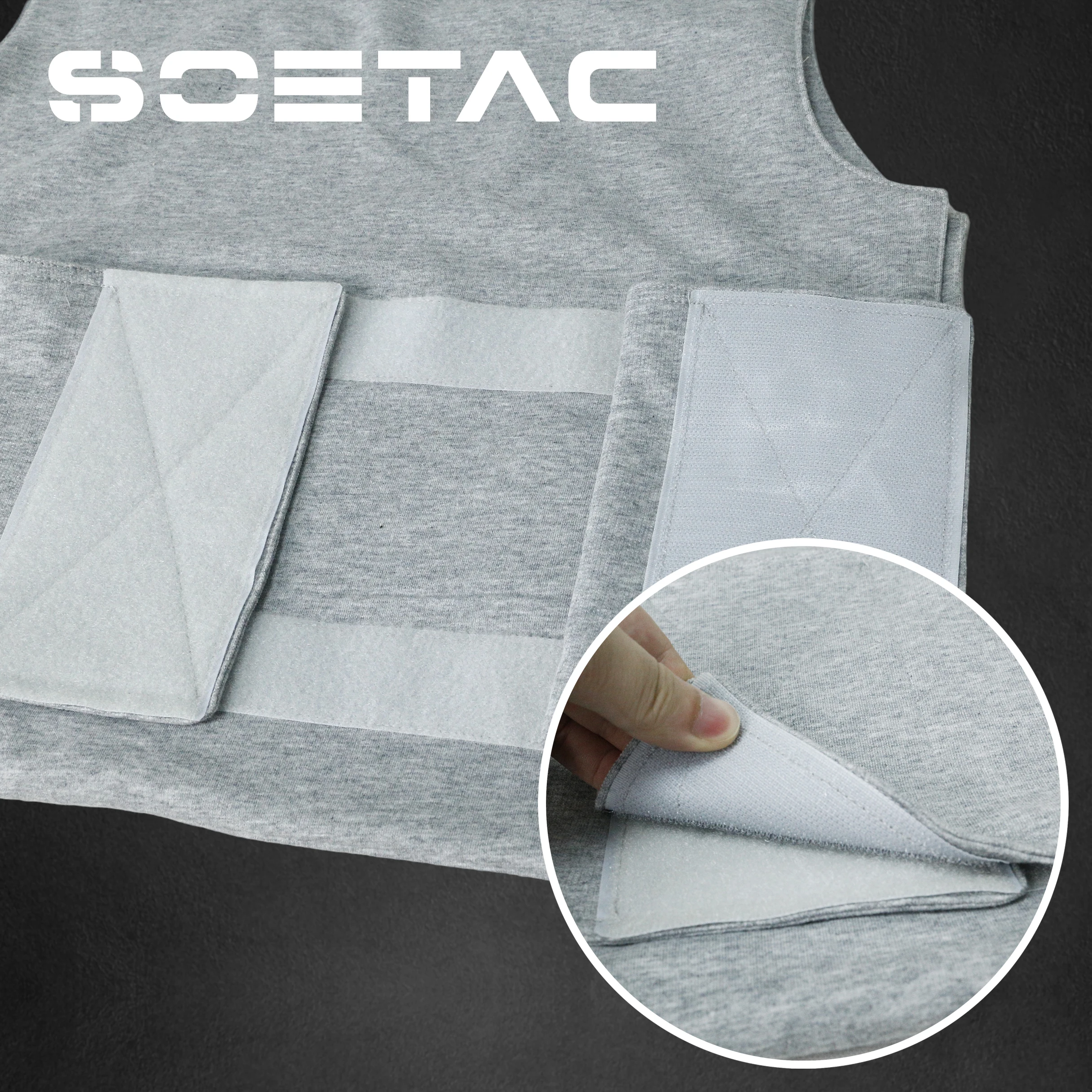 Imagem -04 - Soletac Lightpeso Tactical Vest Jaqueta Escondida à Prova de Facada Equipamento Protetor Ajustável Armadura para Guardas de Segurança