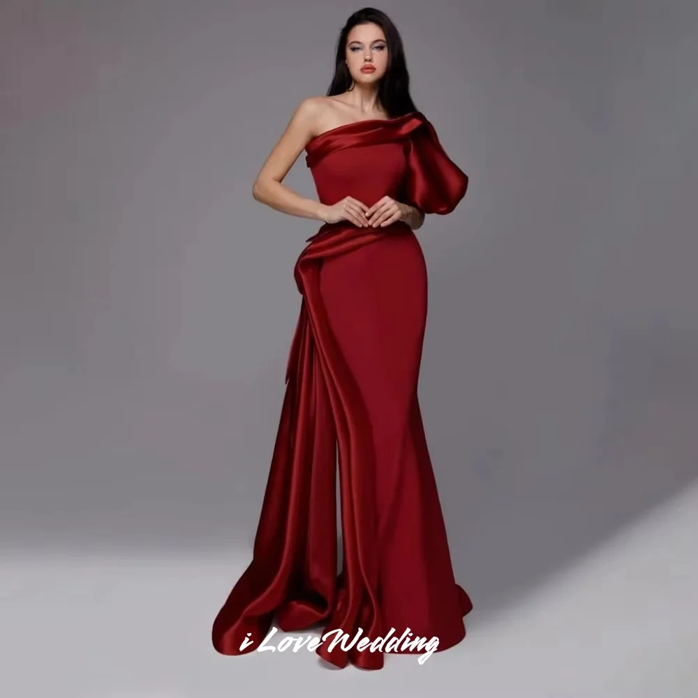 Elegant Strapless Evening Dresses 2025 Pleated Backless Mermaid Floor-Length Prom Dress Dresses For Special Occasions Customized