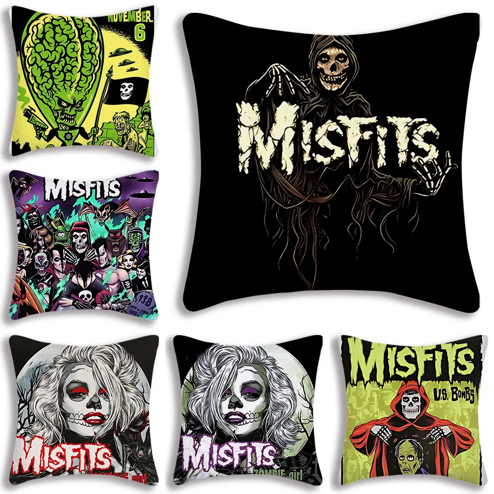 

Misfits Thriller Classic Pillow Covers Cartoon Sofa Decorative Home Double-sided Printing Short Plush Cute Cushion Cover