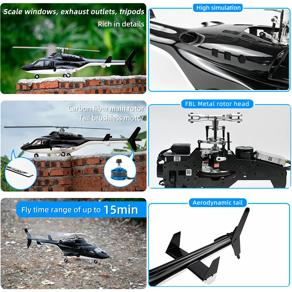 เฮลิคอปเตอร์บังคับวิทยุ FLYWING Airwolf V2.5 Scale H1 ระบบควบคุมการบิน GPS ขนาด 450L จำลองการบินได้ดีเยี่ยม บินได้นาน 6CH เฮลิคอปเตอร์บังคับวิทยุ เครื่องบินบังคับวิทยุ