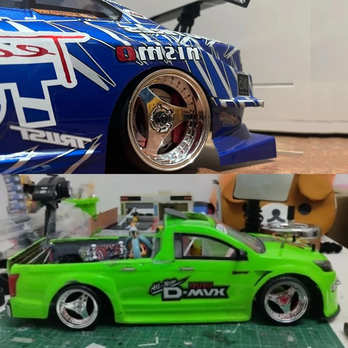 4pcs 6mm Offset RC Car 1/10 Scale Plastic Wheels Rims Drift On road Touring Model Hobby
