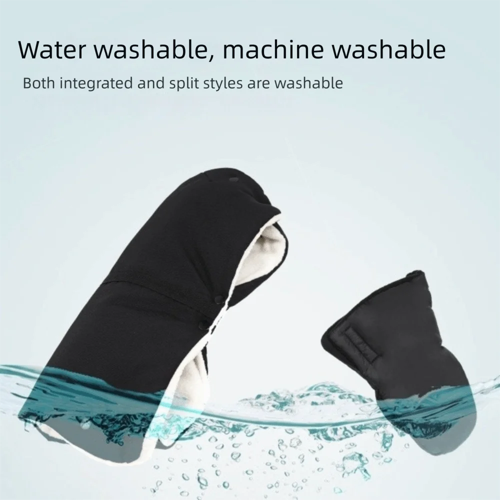 Fashion Windproof Pram Hand Muff Waterproof Warm Stroller Accessories Lined Insulated Baby Stroller Gloves Outdoor Use