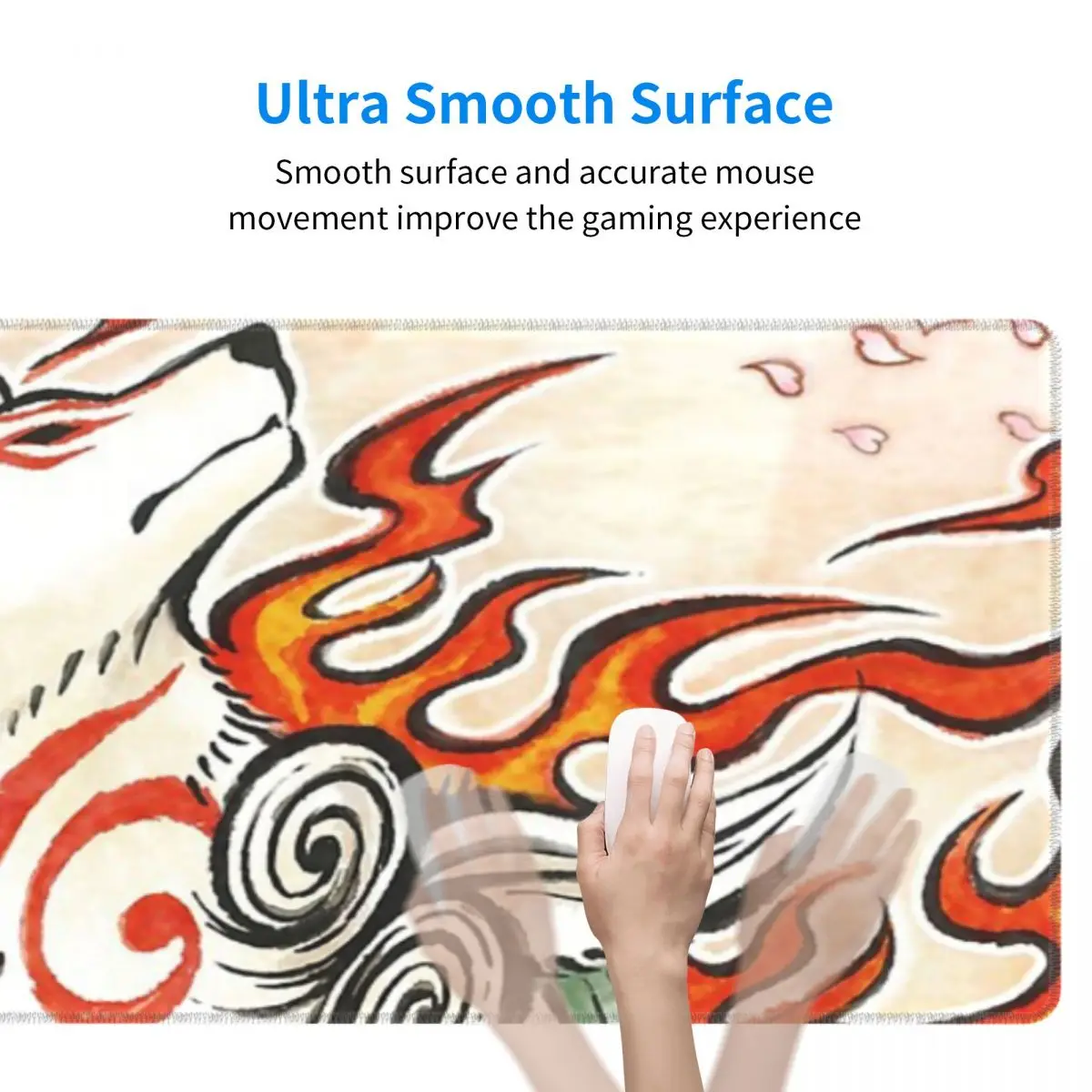 Okami Wolf God Spirit Japanese Aesthetic Rubber Keyboard Pads