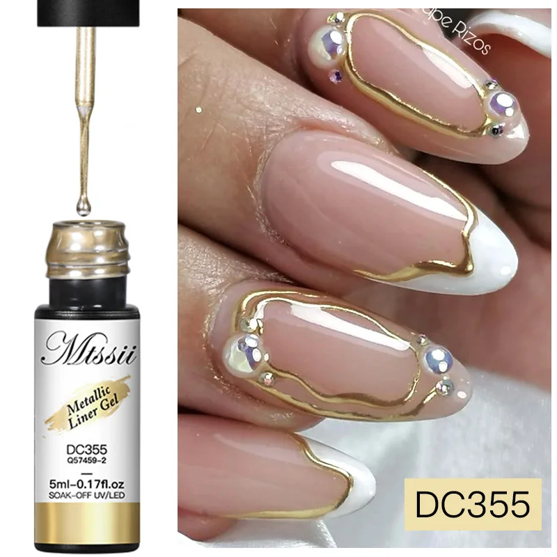 

5 мл Суперяркий металлический гель-лак для ногтей, серебристый, золотистый, зеркальный, для рисования, полуперманентный УФ-гель для нейл-арта