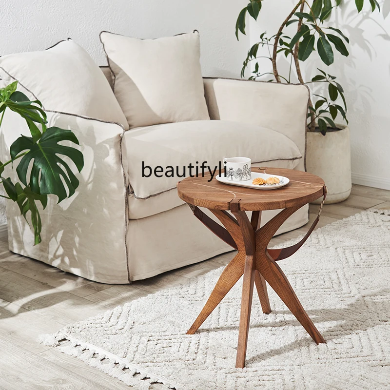 

Nordic Side Table Oak Sofa Side Table Small Apartment Solid Wood Table Pre-Sale