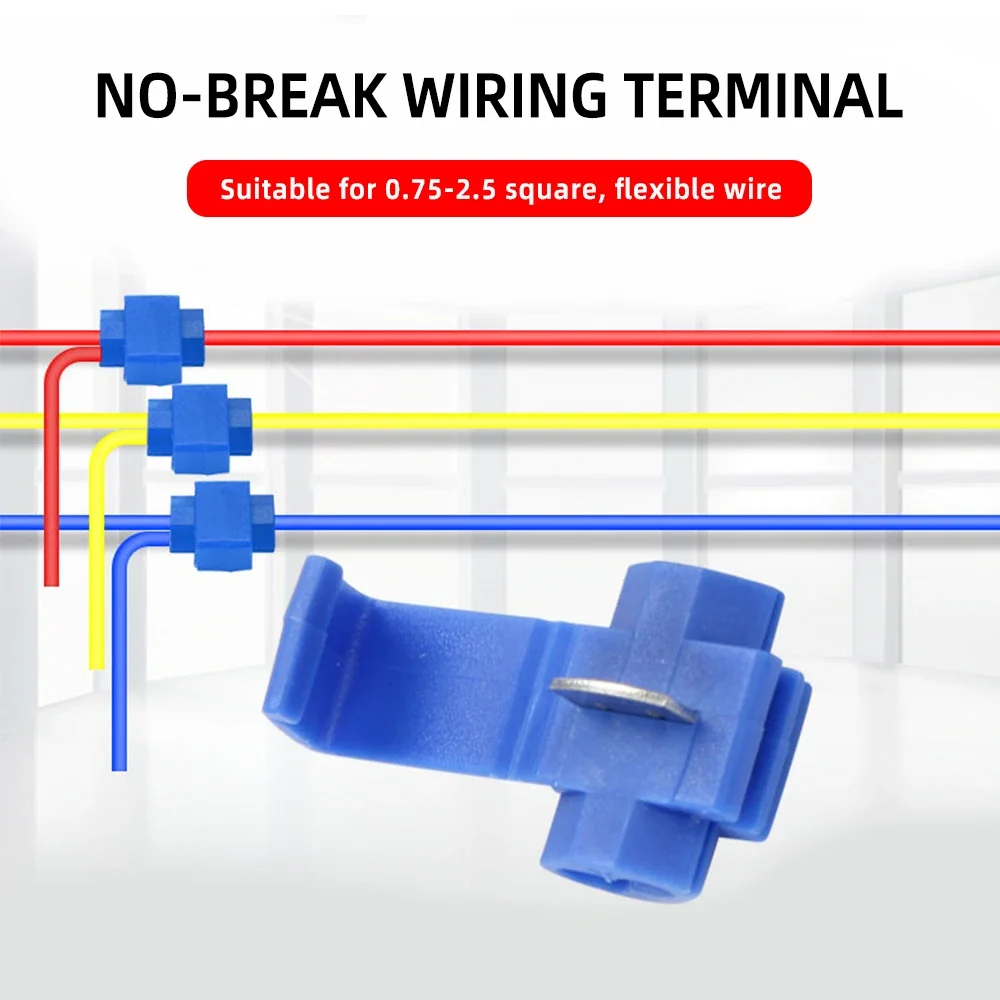 Wire Cable Connectors Scotch Lock Electric Quick Splice Terminals Crimp Non Destructive Without Breaking Line 0.75-2.5