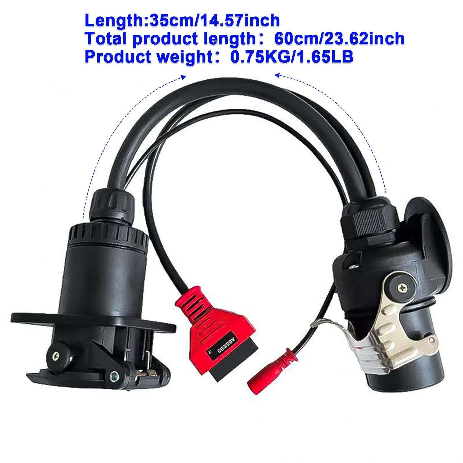 شاحنة ABS EBS ISO 7638 محول لبوش/Wabco 7pin إلى obdii مقطورة ABS obd2 كابل التشخيص ل Autel/Autocom/LUANCH الماسح الضوئي #4