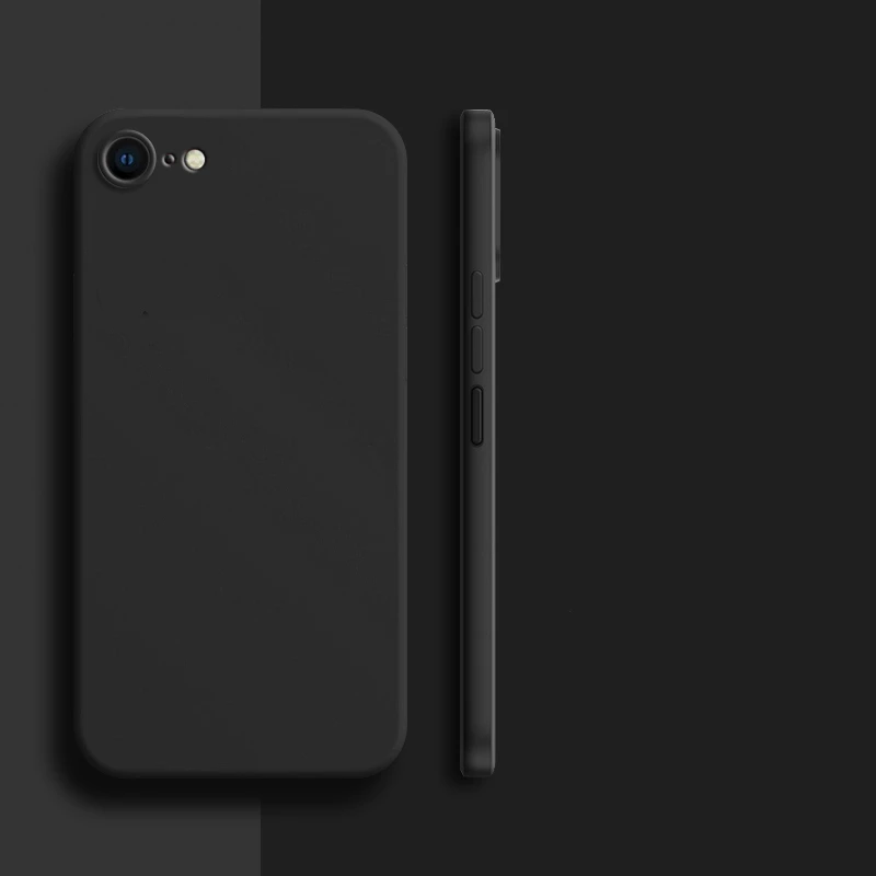 Für iPhone 8 Fall Für iPhone SE 2022 2020 7 8 Plus Abdeckung Fall Luxus Stoßfest Weiche TPU Flüssigkeit Silikon telefon Zurück Abdeckung Fall