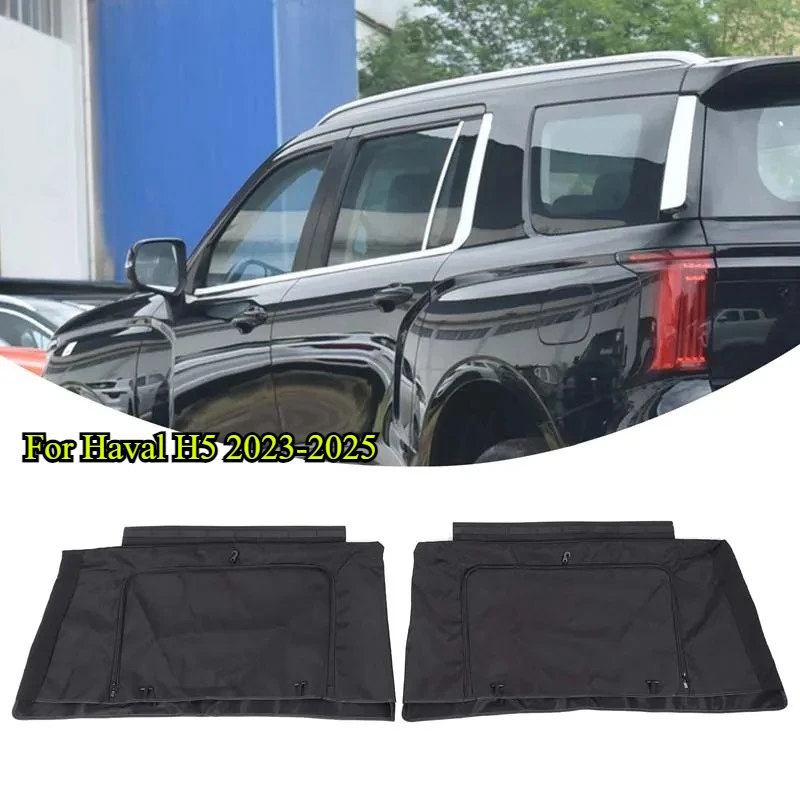 

For Haval H5 2023-2025 Car Rear Window Sunshade Waterproof Cloth Black Net Insect Proof Net Window Cover Car Accessories