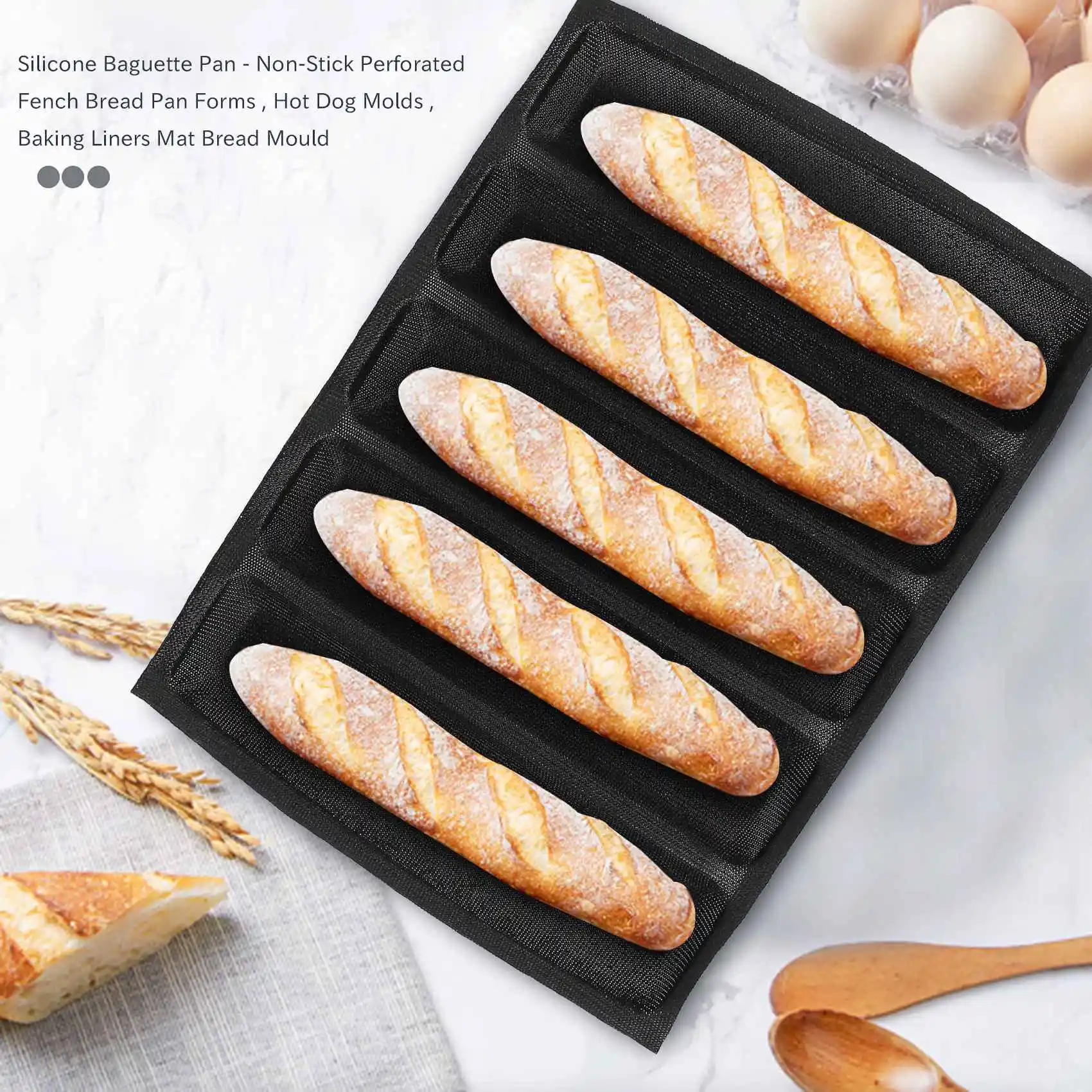 Silicone 5 Indents Reusable Silform/Bread Mould Baking Form Food