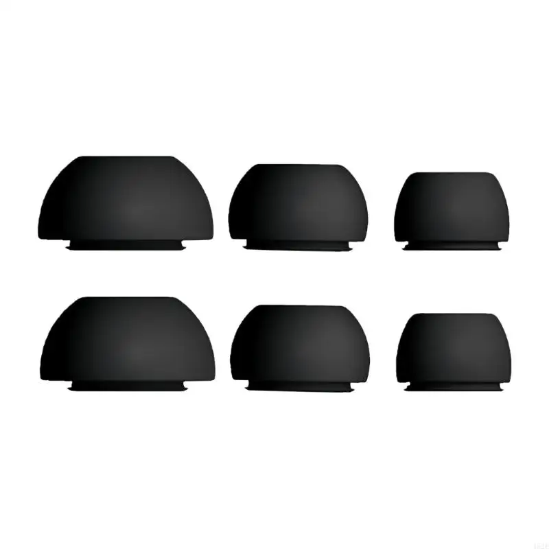 462E Silicone Ear Tips Set 3Pairs with Dust Guard Mesh Large Small for pods 3