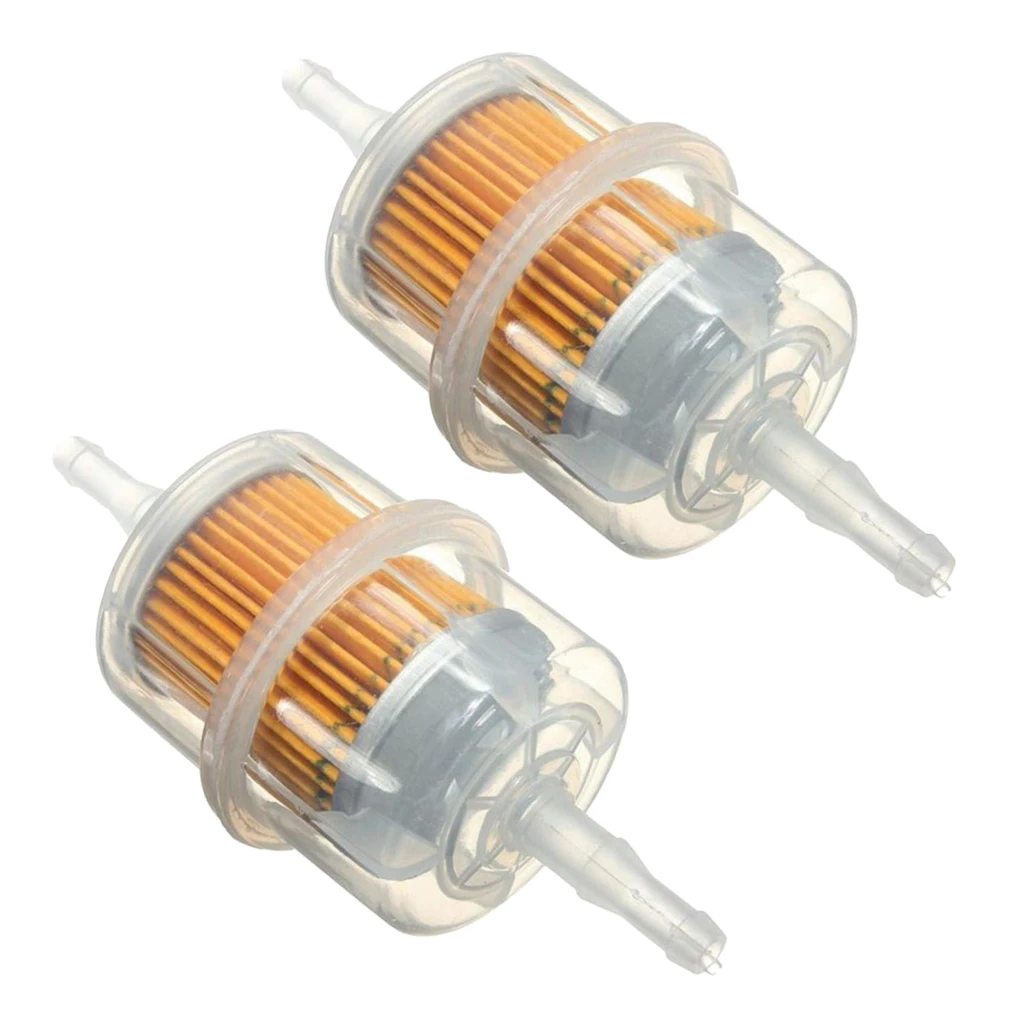 2 Pieces Universal Motorcycle Inline Fuel Filter Petrol 6mm 8mm 1/4\