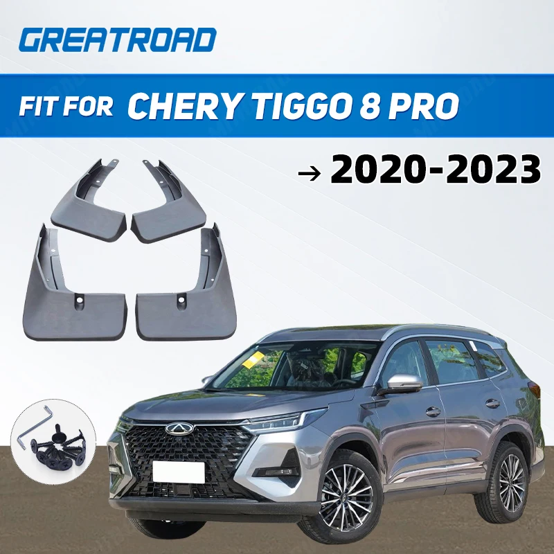 

4Pcs For Chery Tiggo 8 Pro 2020 2021 2022 2023 Mudflaps Mud Guards Flaps Splash Guards Mudguards Fender Front Rear Wheel Ac