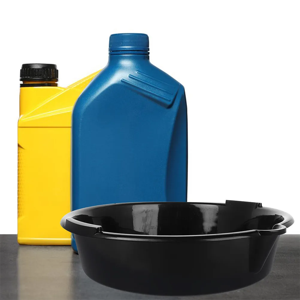 

2Pcs Heavy Duty Plastic Oil Drain Pan Set for Car Oil Change Spill Prevention Drip Tray Automotive Maintenance Fluid Catch