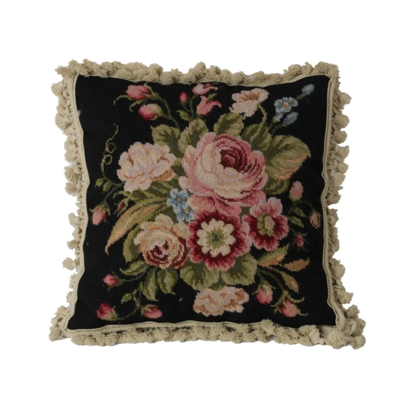 

Embroidery cushion needlepoint high density embroidery throw pillow Ethnic woven throw pillow European Baroque soft clothing