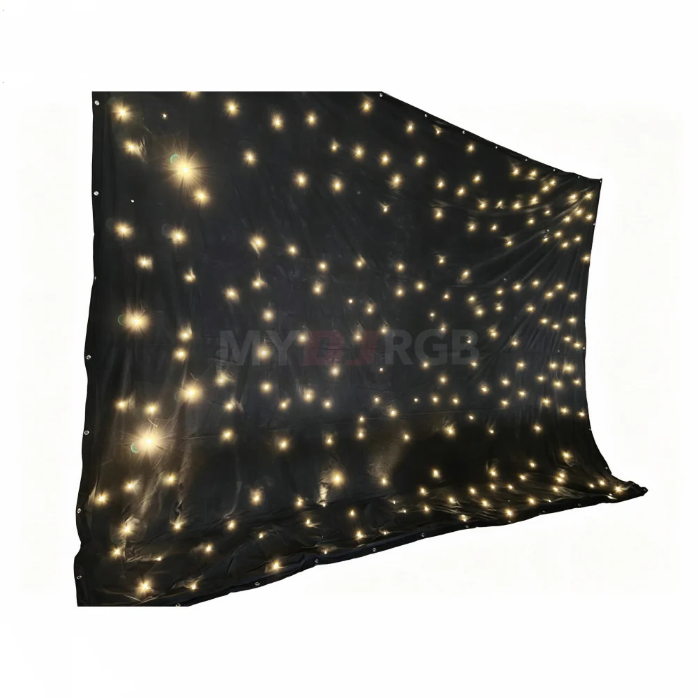 Customize Warm White DMX LED Star Cloth Background Starry Sky Lights Matrix Backdrop Stage DJ Pub LED Curtain