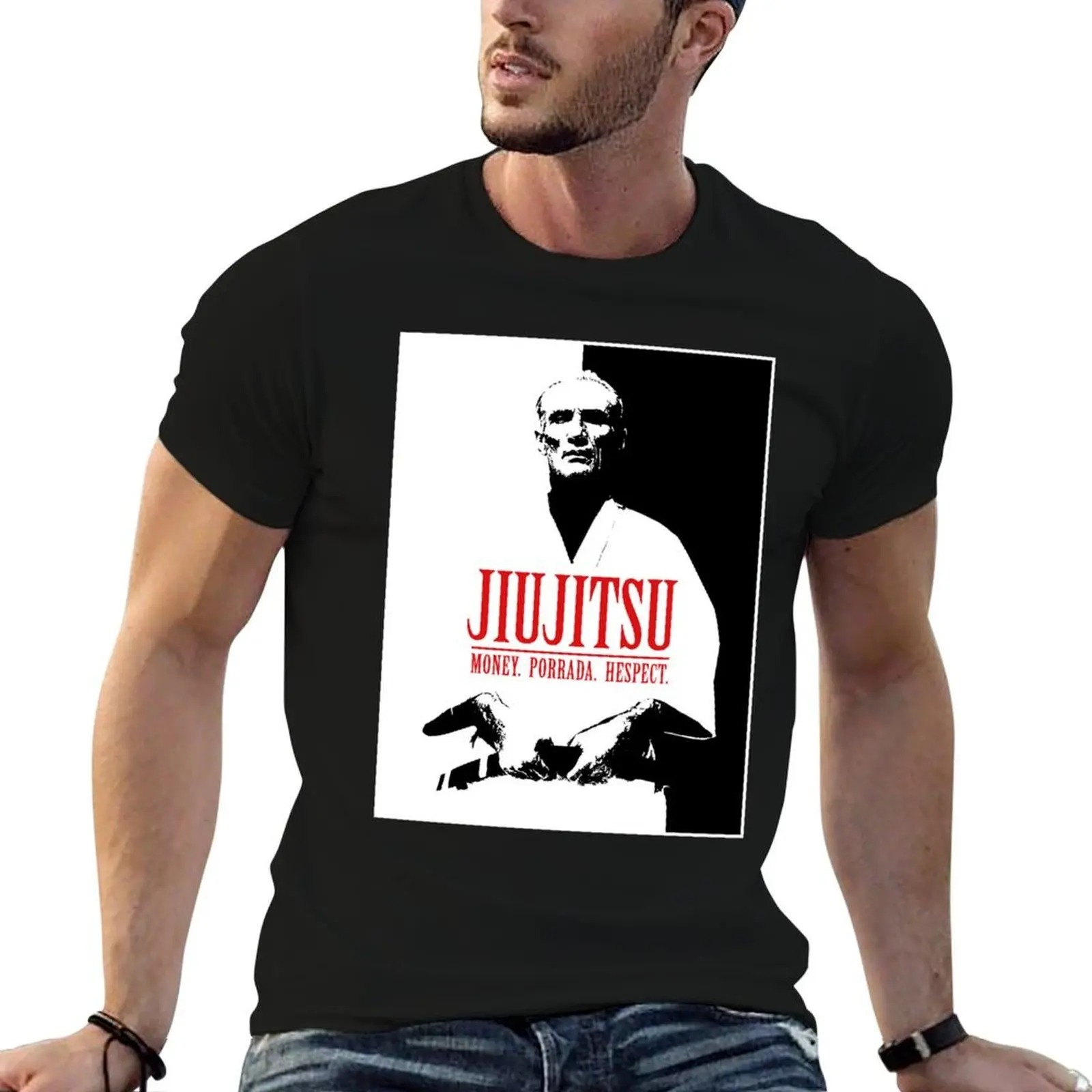 

Jiujitsu - Helio Gracie Scarface style T-Shirt t shirts for man cotton t shirt man designer T-Shirt