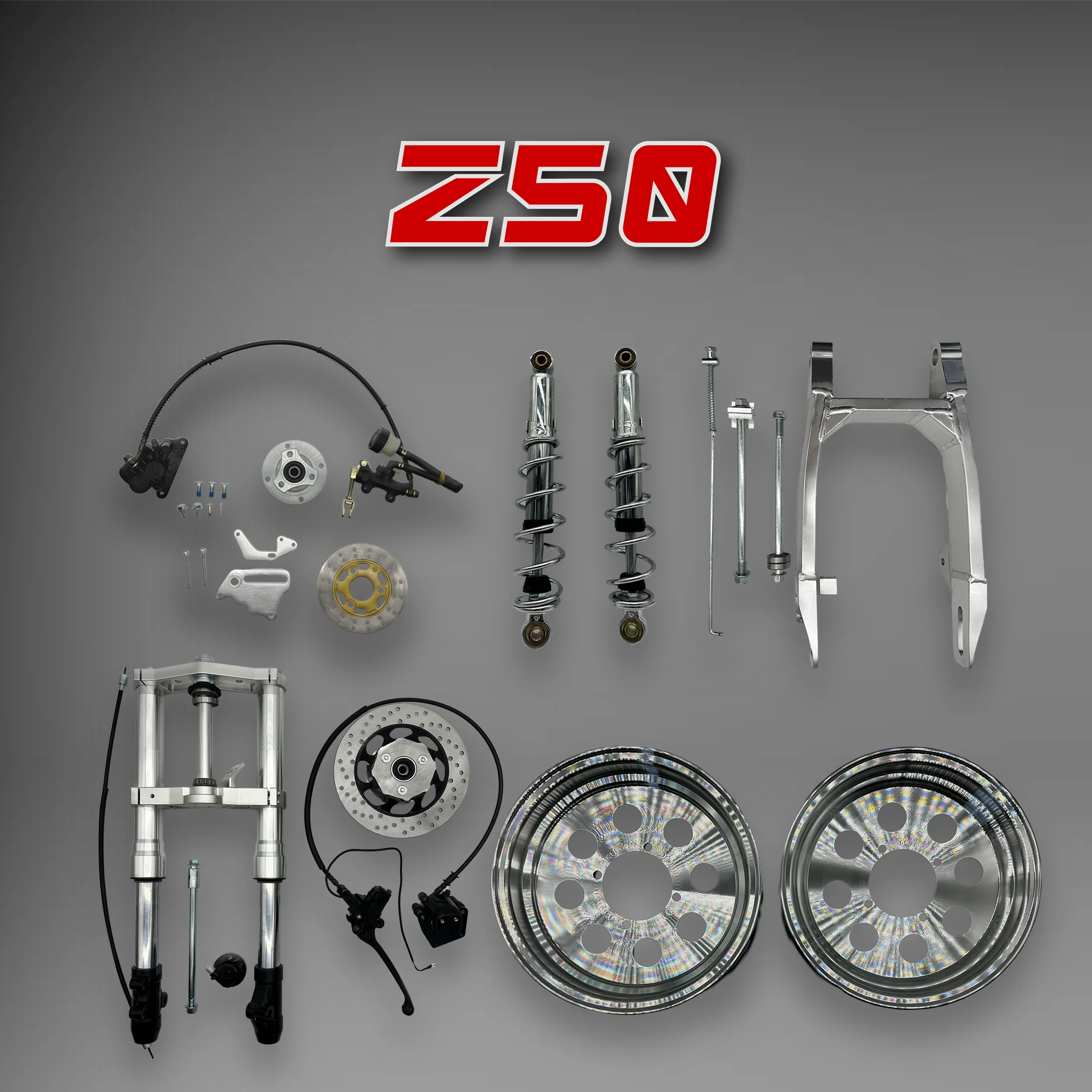 Monkey Z50 Front Fork Kit&Swing Arm Kit&Rims&Disc Brake Kit for Z50 1967-1979