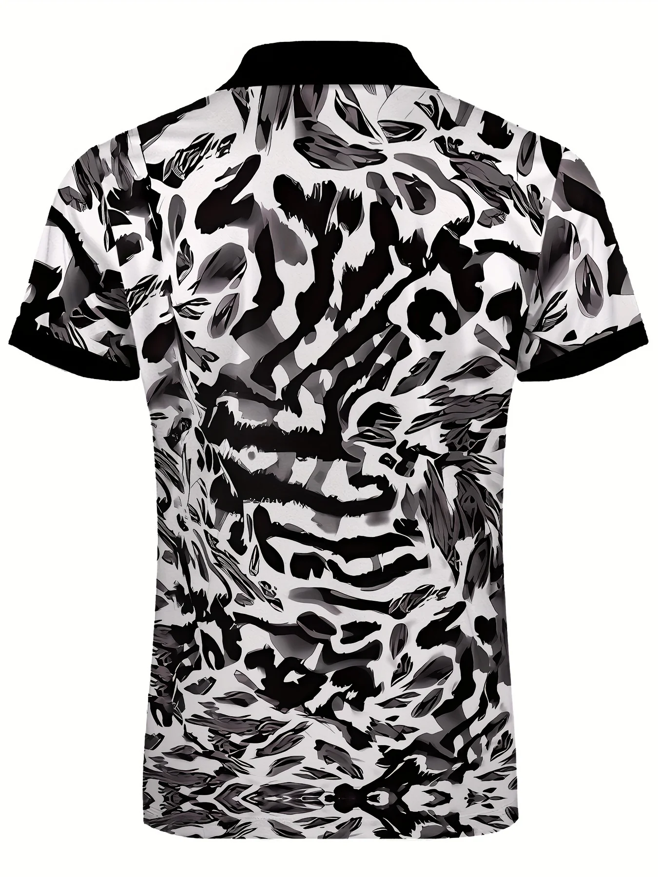 2024 Leopard Pattern Print Mens Polo Shirts for Men Fashion Men's Short Sleeve Shirts Men's Clothing Harajuku Street Polo Shirt