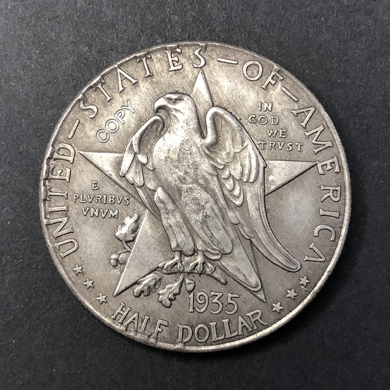 عملة تذكارية لحملة الامو ، ميدالية تكساس العتيقة في الذكرى المئوية ، ديكور المنزل الملاك ، هدية العيد ، * * ، * * *