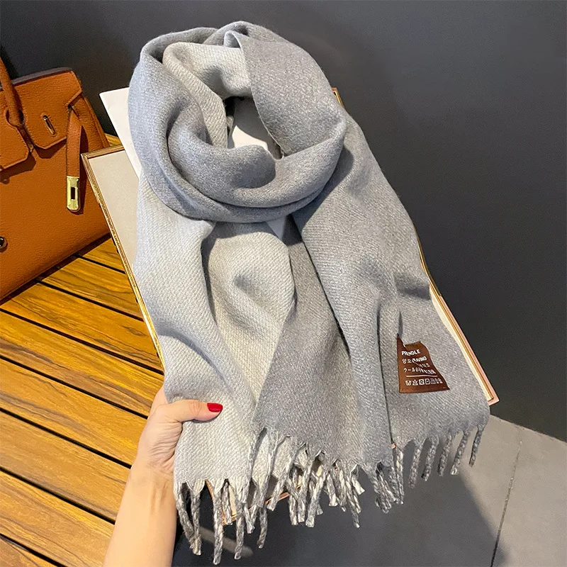 Men Scarf Fashion Double-sided Imitation Cashmere Women Autumn Winter Versatile Protection Shawl Boy Chrismas Gift Male Female