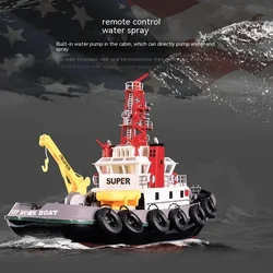 2.4g Rc Ship Rescue Symulacja Fire Rescue Water Spray Zdalnie sterowana łódź motorowa Model łodzi dla dzieci Zabawka zdalnie sterowana Prezent Przystojny