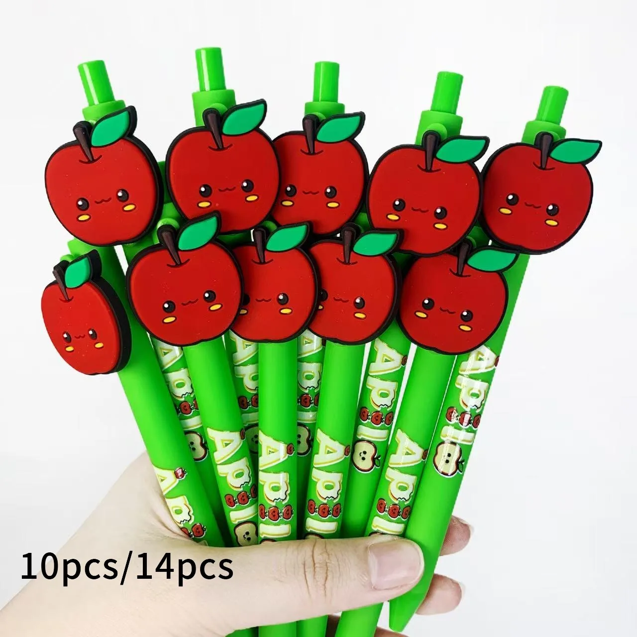 

10 шт./14 шт. классические шариковые ручки с дизайном Red Apple, ручки с принтом для студентов, офиса и домашнего использования, идеальные в качестве подарков