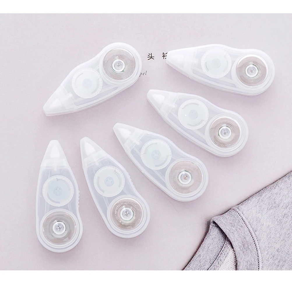 10 Pcs Correction Tape Clear Cute Double Sided White School Supplies Office Use Error Eraser Craft Project Accessories