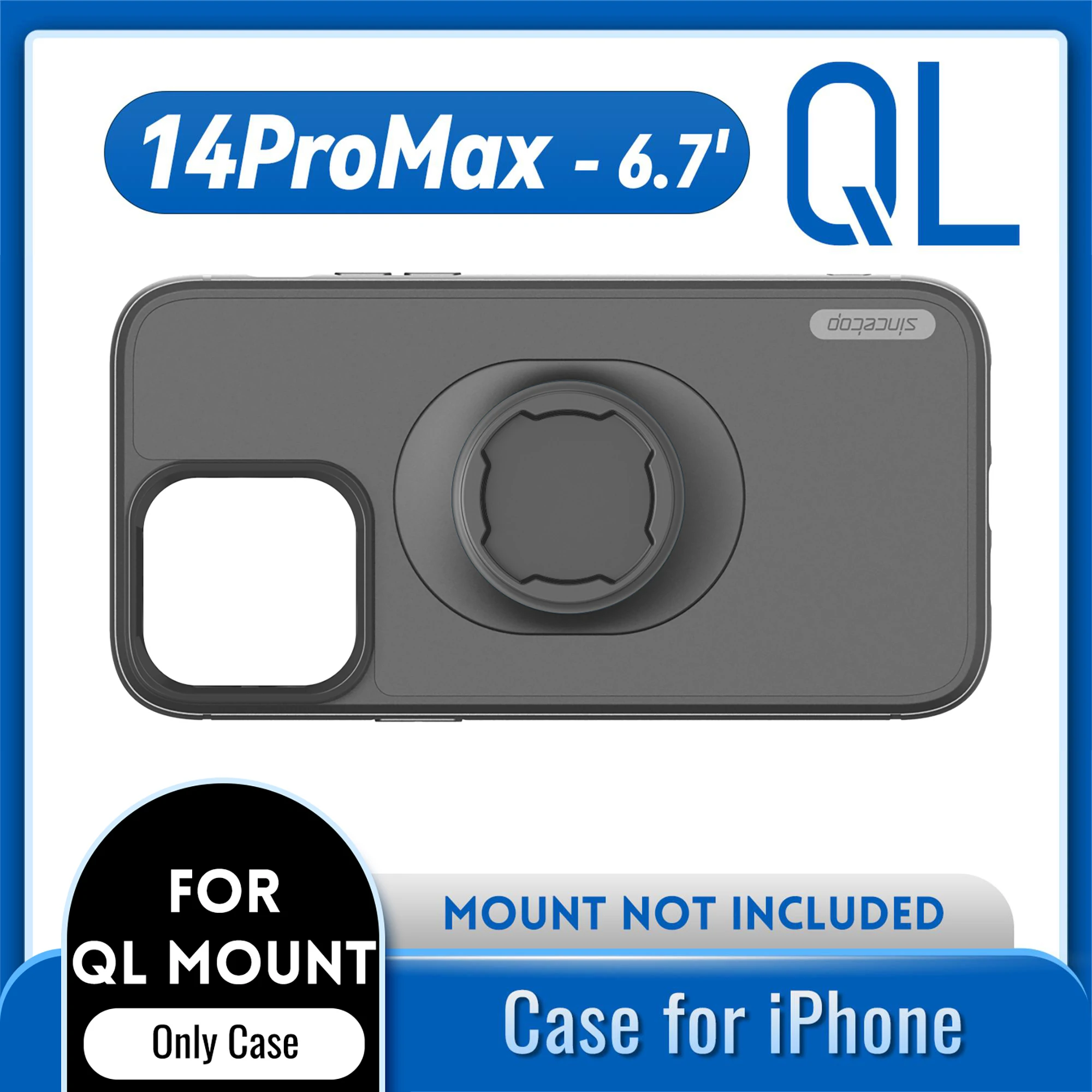 Lock-in Design Case voor iPhone 17/16/15/14/13/12/11/X/8/7 Pro/Plus/Max/Mini/SE voor Quad-stijl Fiets/Motorfiets/Auto Mount Houder