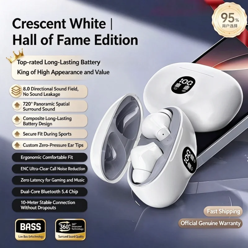 Stocking Stuffers Wireless Bluetooth Headphones, Built-in HD Mic, Noise Isolation, Large Battery for Extended Playtime, Ideal