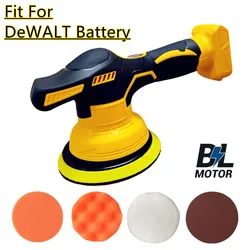 Polidor de carro elétrico sem fio, Auto Polimento, Enceração, Lixamento, Ferramentas Elétricas de Vedação, Adequado para DeWalt, Bateria 20V, 8 Engrenagens