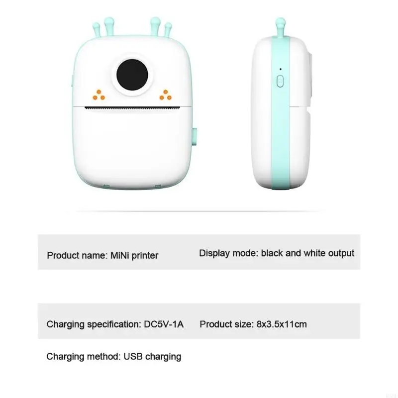 R58F MIni Thermal Label Printer Printing Paper BT-compatible 200DPI for Windows Phone Systems Printing Machin