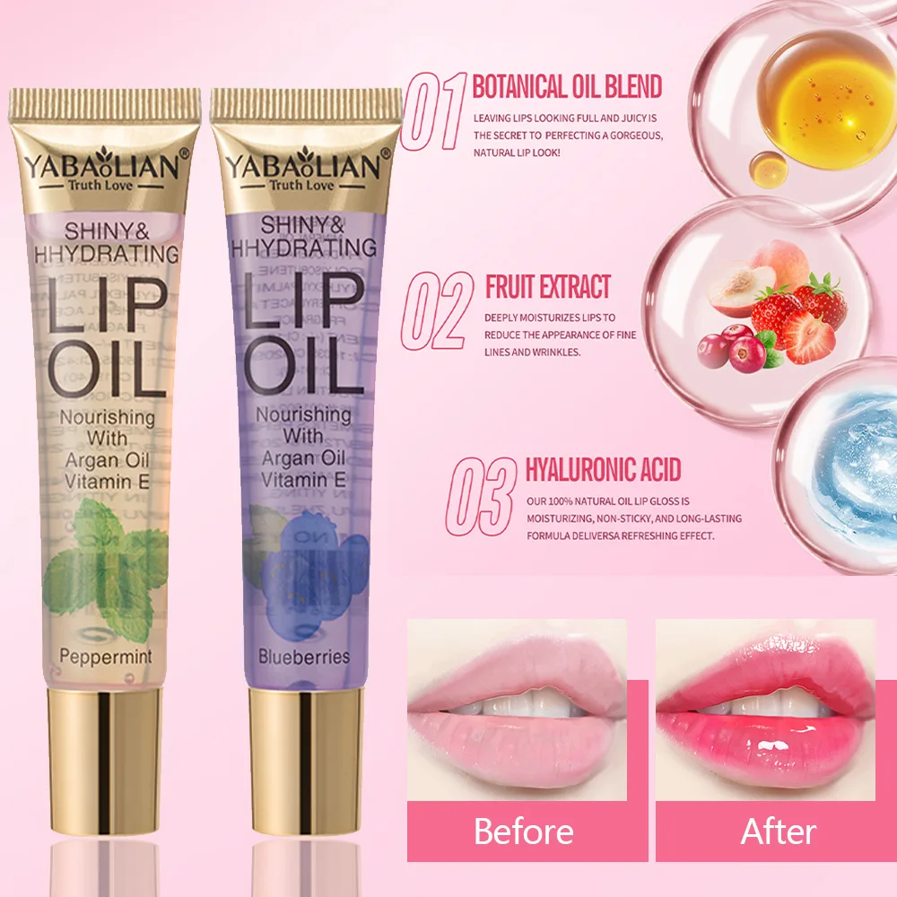 Wholesale 24pcs Fruit Flavor Lip Gloss Vitamin E Color Changing Moisturizing Lip Gloss Girls Lip Oil Kawaii Lips Care in Bulk