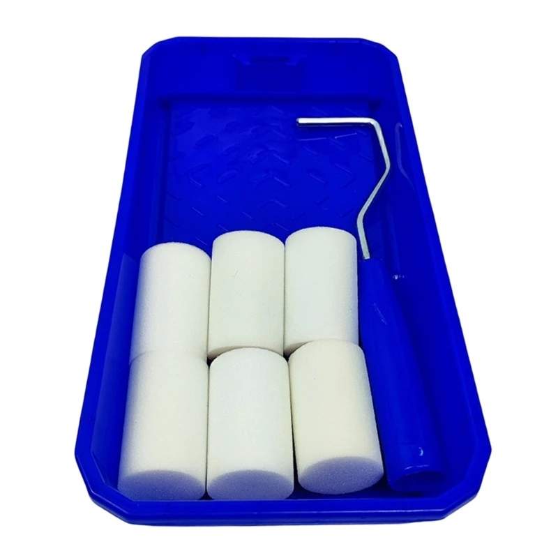 Alat Lukis Presisi 2 "Rol Busa dengan Baki Rol Busa Kecil untuk Presisi Dapatkan Hasil Profesional