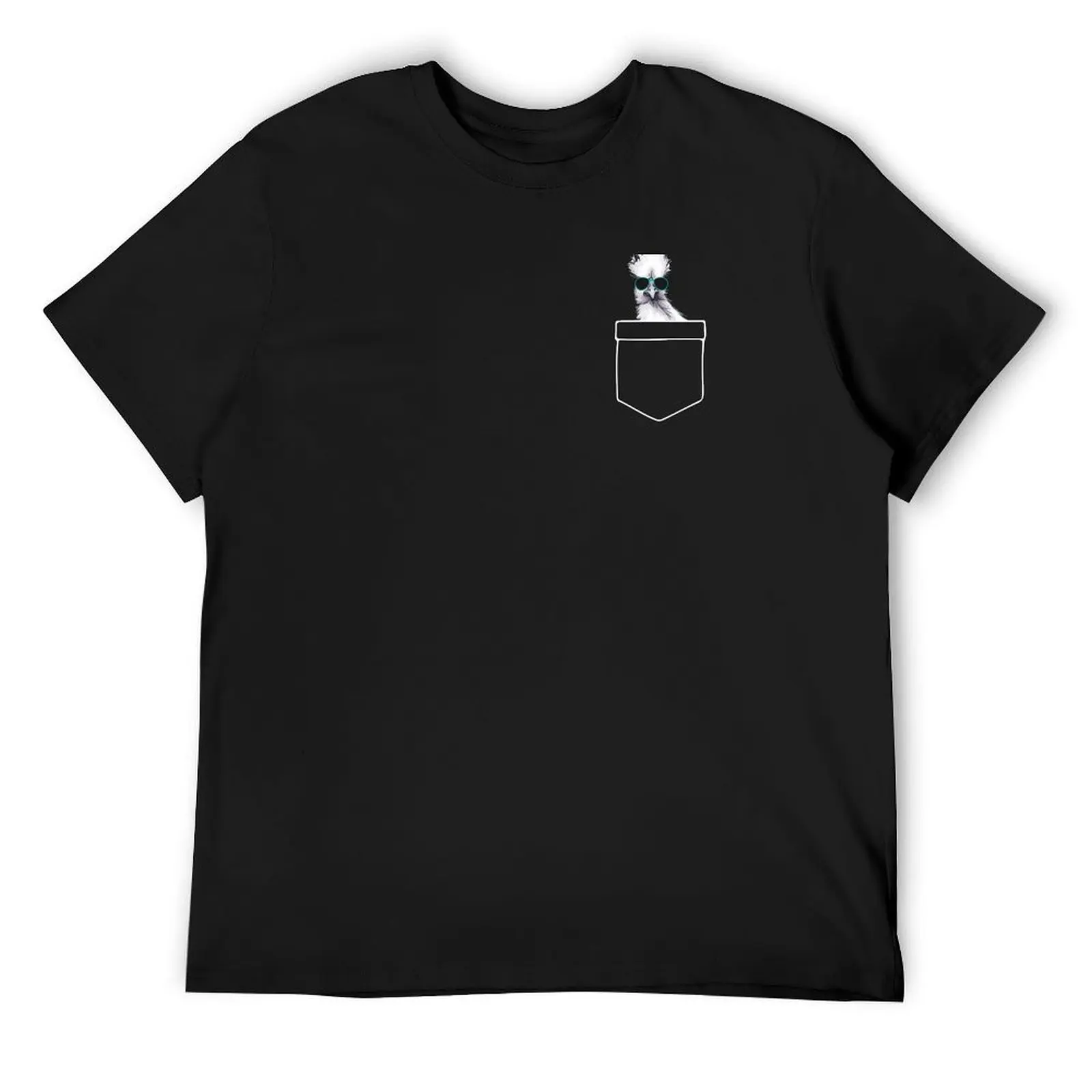 

Silkie Chicken in the Pocket Cool Silk Chicken with Sunglasses T-Shirt essential t shirt mens t shirts pack